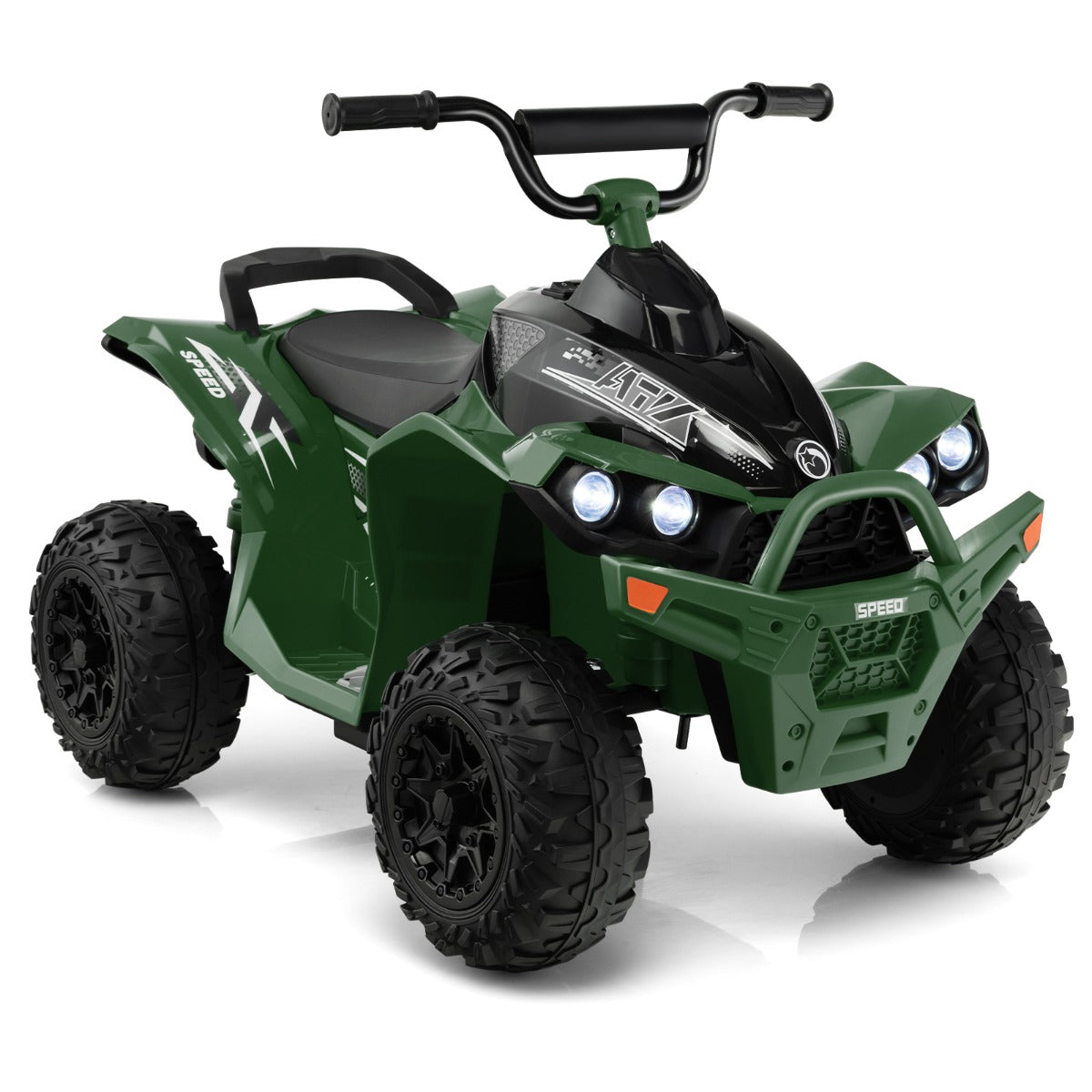 LIVSK Elektrische Kinderquad - Voor Kinderen 3-8 Jaar - Antislip Wielen - Realistische Rijervaring - Legergroen