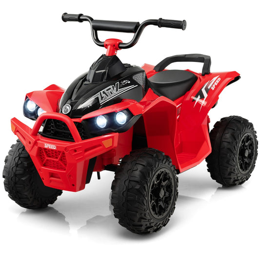 LIVSK Elektrische Kinderquad - Voor Kinderen 3-8 Jaar - Antislip Wielen - Heldere Koplampen - Inclusief Muziek - Rood