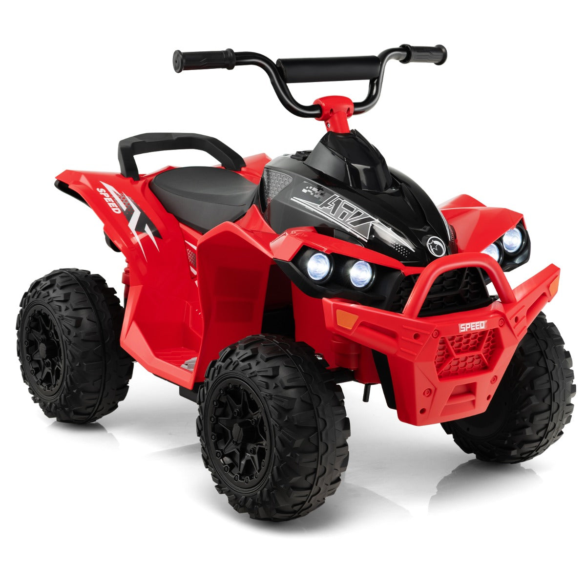 LIVSK Elektrische Kinderquad - Voor Kinderen 3-8 Jaar - Antislip Wielen - Heldere Koplampen - Inclusief Muziek - Rood