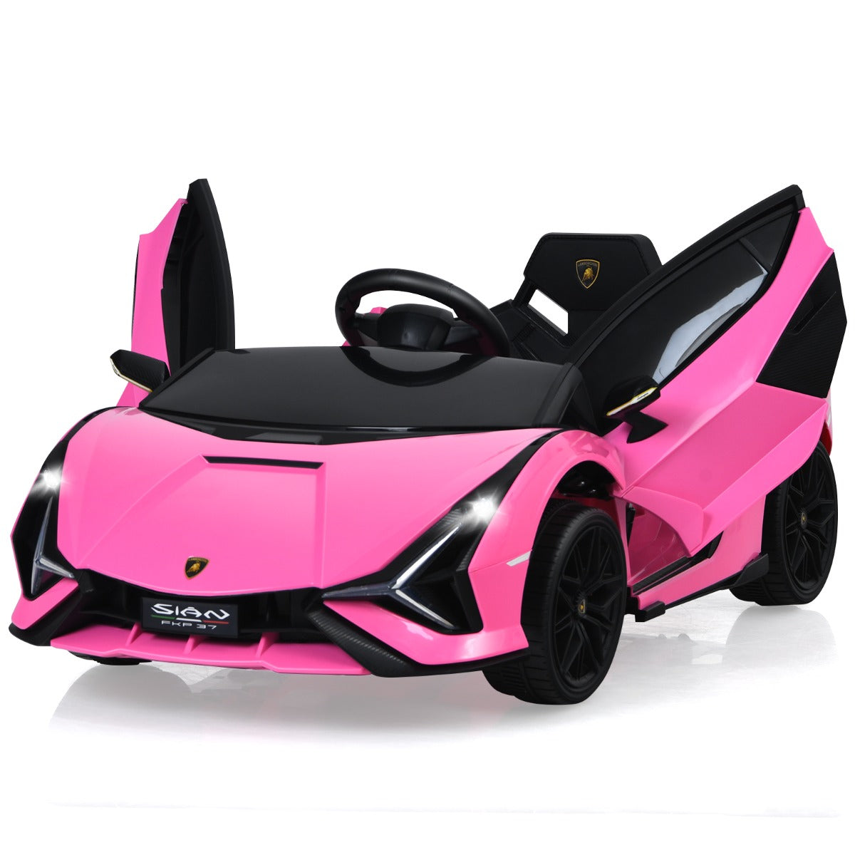 LIVSK Elektrische Kinderauto - Afstandsbediening - LED Koplampen - Veiligheidsgordel - Voor 3-8 jaar - Roze