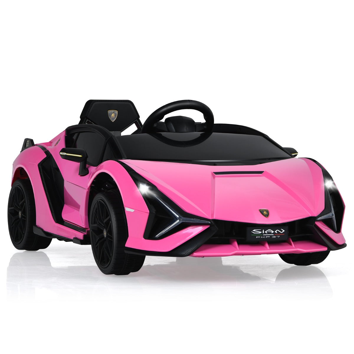 LIVSK Elektrische Kinderauto - Afstandsbediening - LED Koplampen - Veiligheidsgordel - Voor 3-8 jaar - Roze