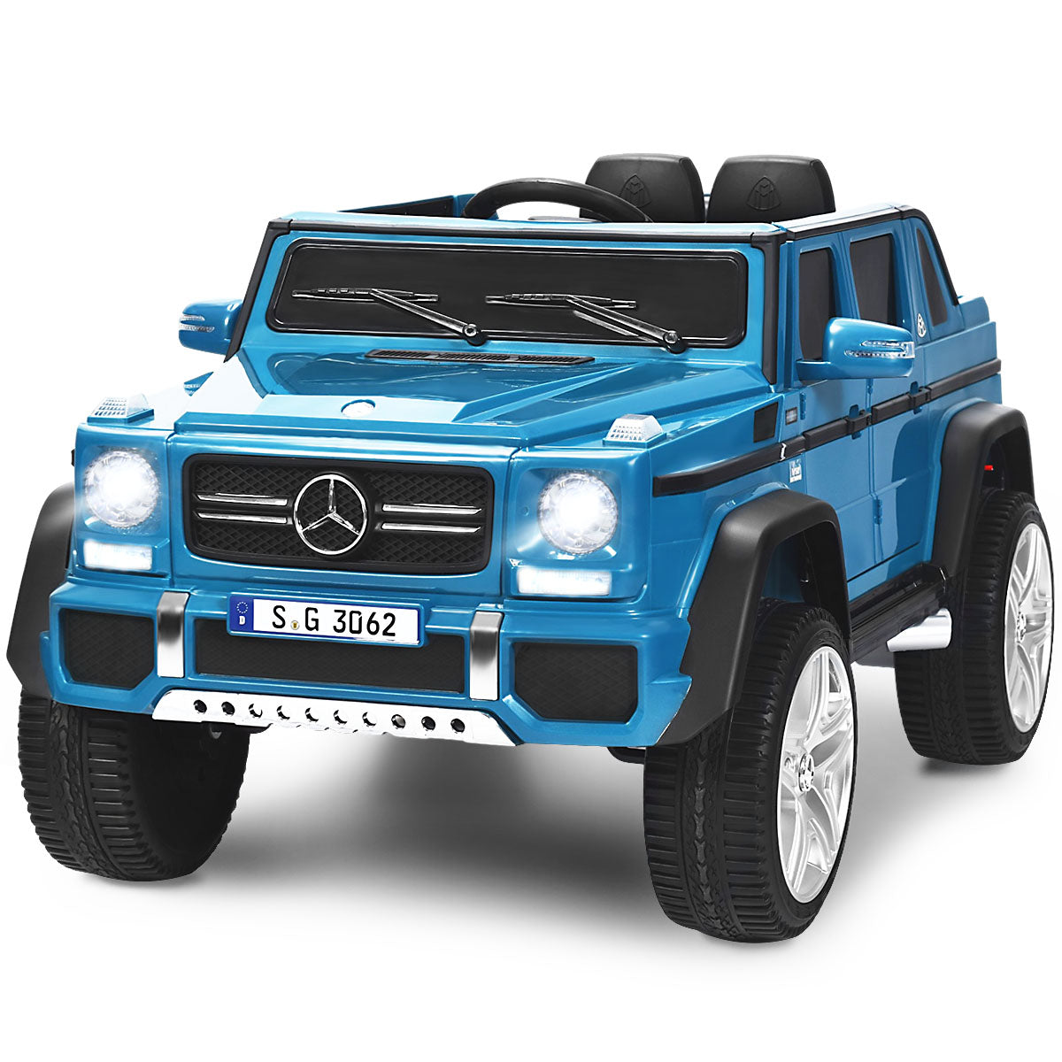 LIVSK Ride-on Truck met Afstandsbediening - 2 Rijmodi - Veiligheidsgordels - USB/TF - Voor Kinderen 3-8 Jaar - Blauw