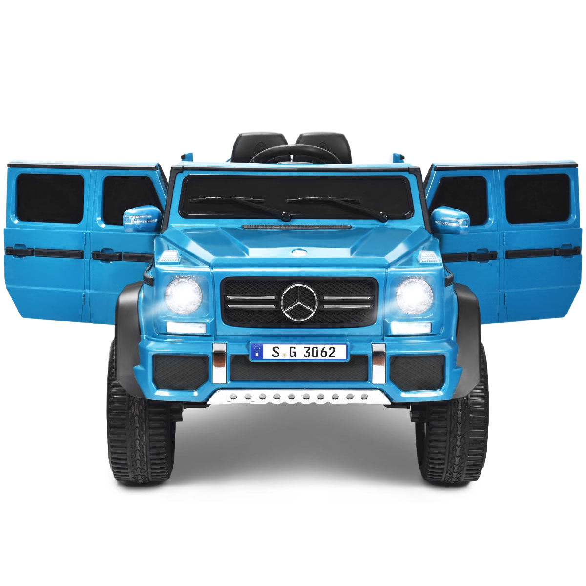 LIVSK Ride-on Truck met Afstandsbediening - 2 Rijmodi - Veiligheidsgordels - USB/TF - Voor Kinderen 3-8 Jaar - Blauw