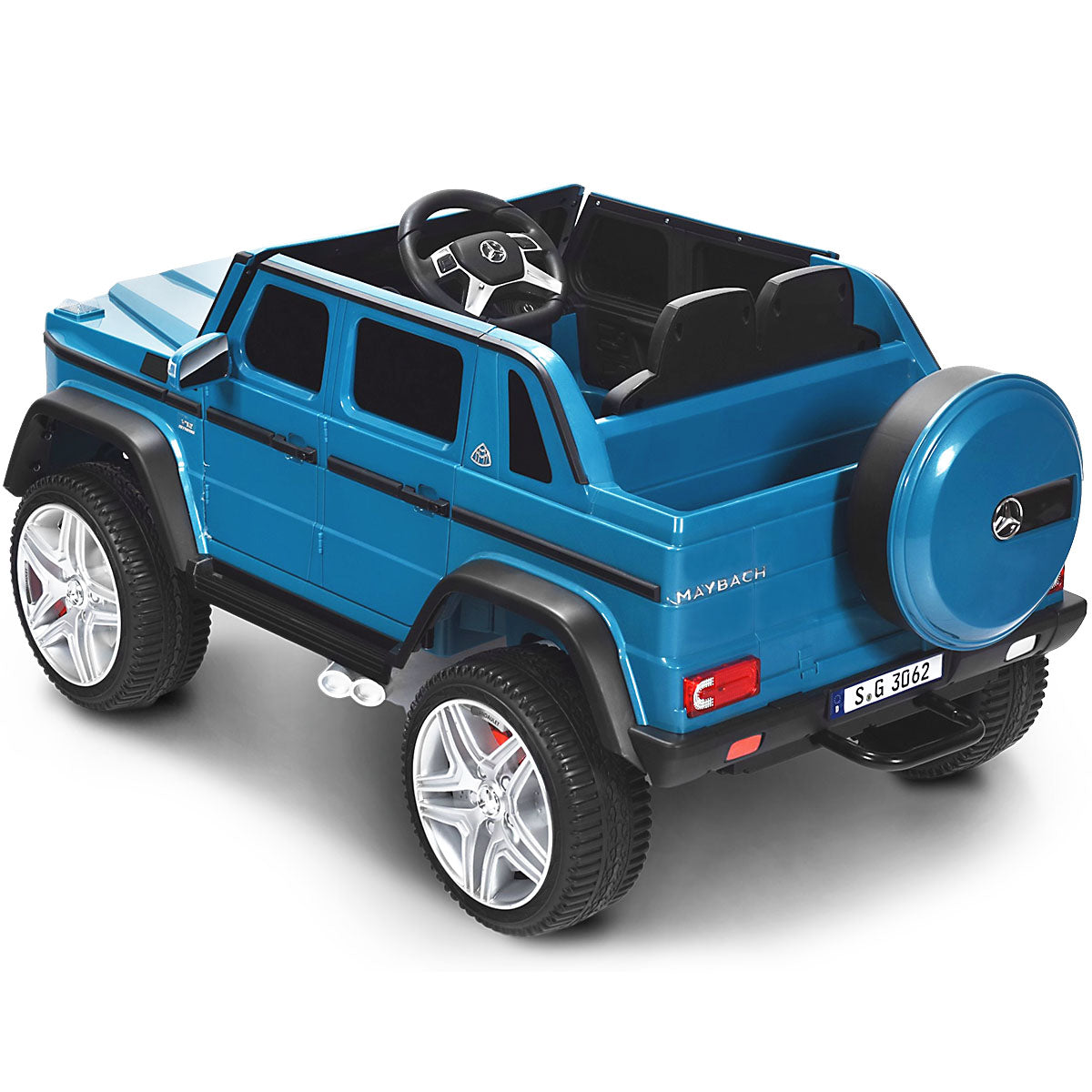LIVSK Ride-on Truck met Afstandsbediening - 2 Rijmodi - Veiligheidsgordels - USB/TF - Voor Kinderen 3-8 Jaar - Blauw