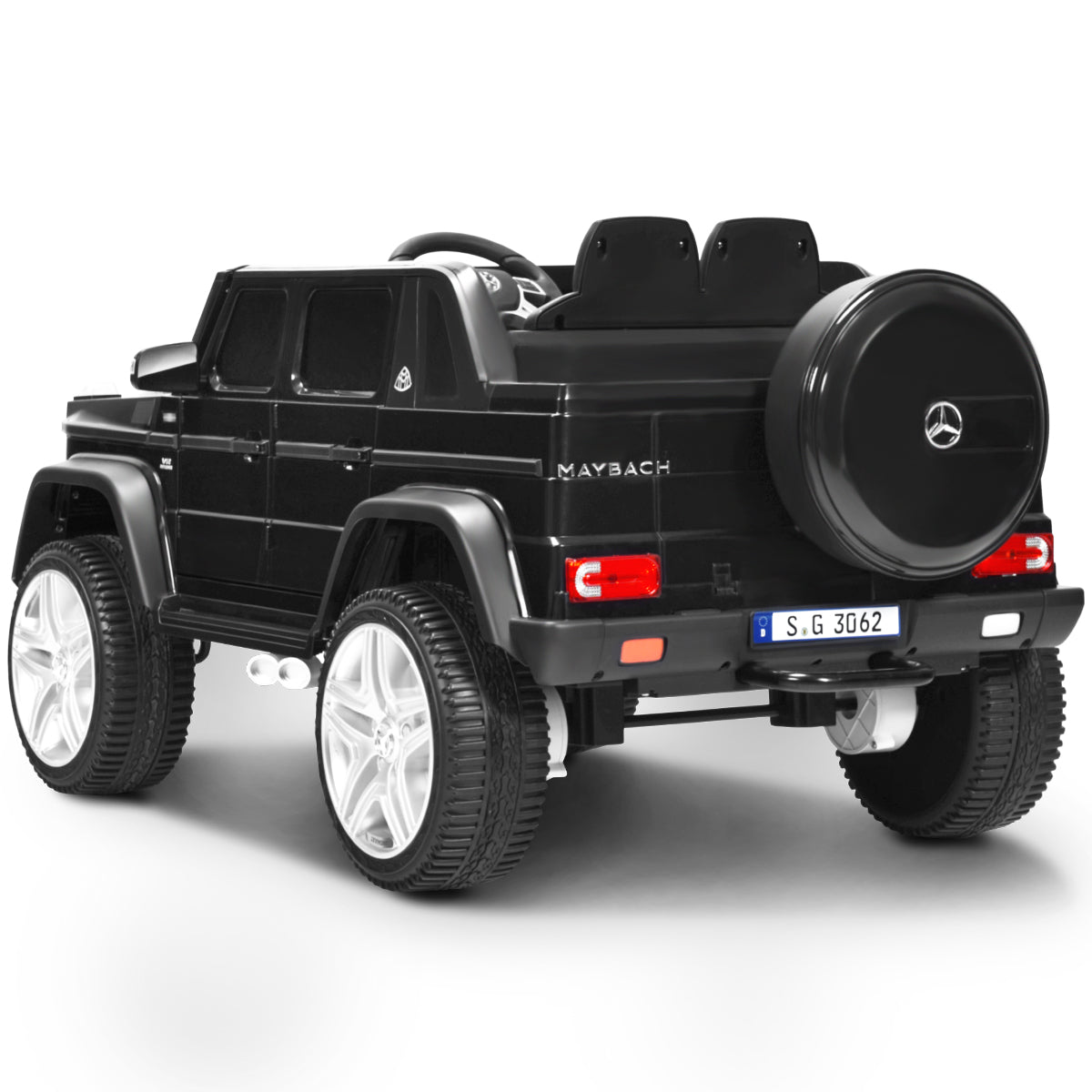 LIVSK Elektrische Ride-On Truck met Afstandsbediening - 3 Snelheden - Veiligheidsgordels - USB & TF - Voor 3-8 jaar - Zwart