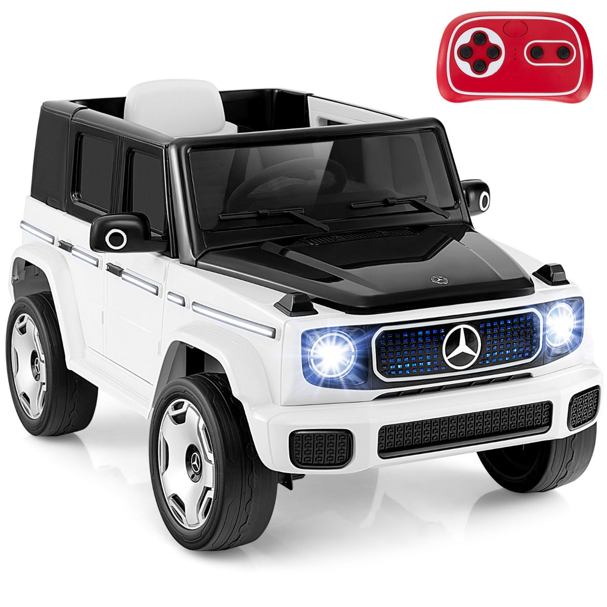 LIVSK Elektrische Kinderauto Mercedes-Benz 12V - Afstandsbediening - LED Verlichting - Veiligheidsgordel - Voor 36-96 maanden -