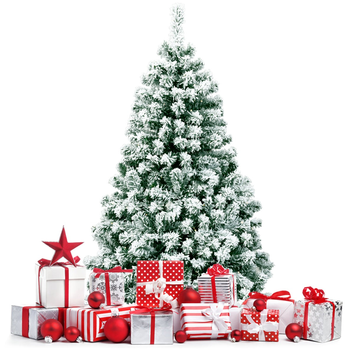 LIVSK Verlichte Kunstkerstboom - 400 Takken - 200 Warme LED-Lampjes - Inklapbaar met Standaard - 135 cm - Groen