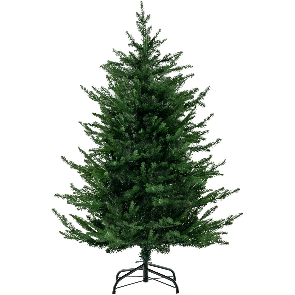 LIVSK Kunstkerstboom 136 cm - 386 takpunten - 180 warmwitte LED-lampjes - 8 verlichtingsmodi - Brandveilig - Groen