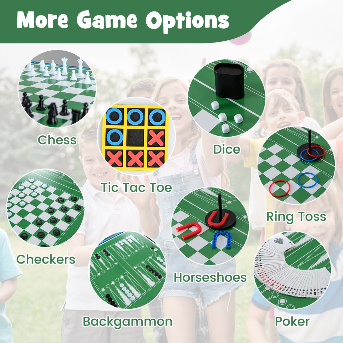 LIVSK 15-in-1 Speeltafelset - Tafelvoetbal, Basketbal, Biljart en meer - Duurzaam met Stabiele Poten - Meerkleurig