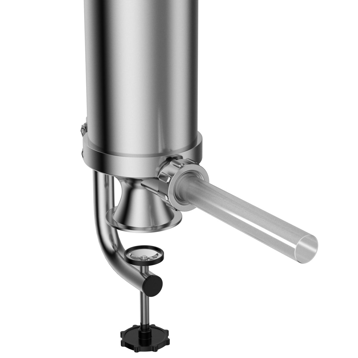 LIVSK Roestvrijstalen Verticale Worstvuller - 4 Maten Worstbuizen - Duurzaam en Eenvoudig te Reinigen - Voor Thuisgebruik - Zilver