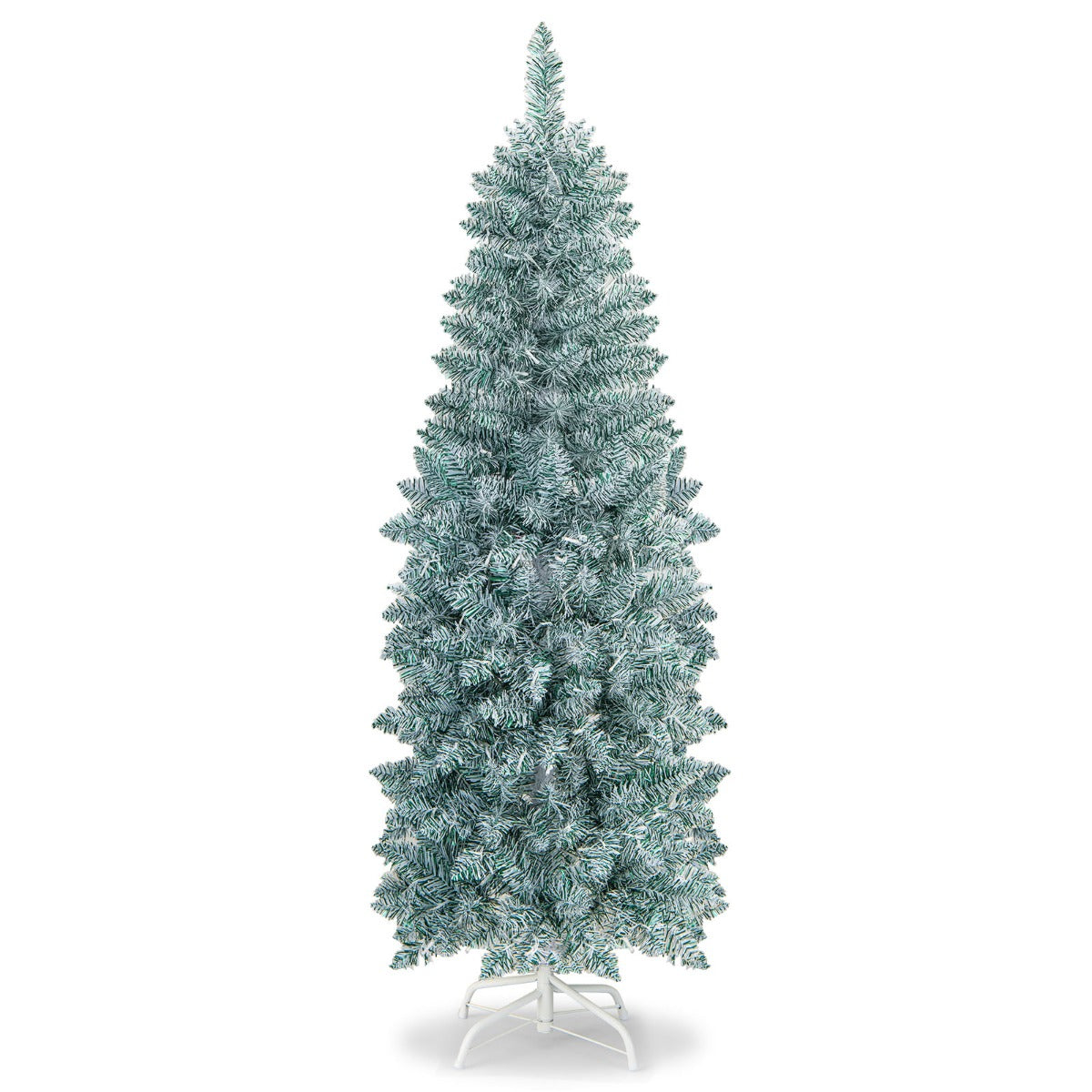 LIVSK Verlichte Kunstkerstboom - 343 Takuiteinden - 190 Kleurrijke LED-lampjes - Duurzaam PVC en PET - Metalen Voet - Groen + Wit