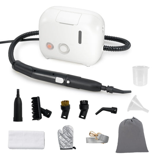 LIVSK Draagbare Stoomreiniger 1500W - 3 Bar Stoomdruk - 1L Watertank - Instelbare Stoom - Inclusief Accessoires - Wit