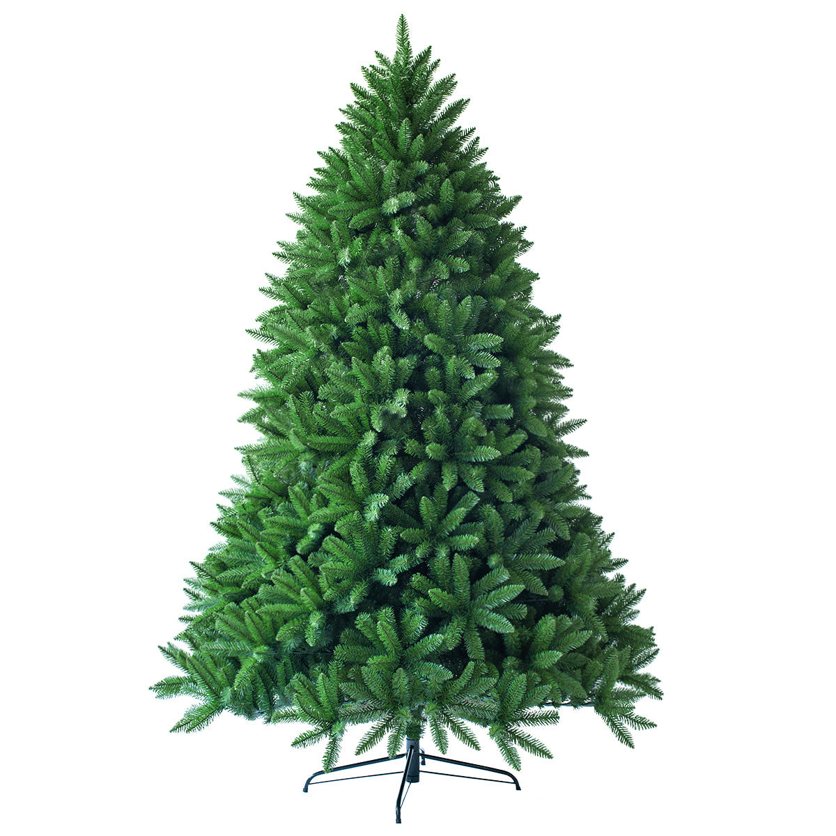 LIVSK Kunstkerstboom - Realistische PVC-takken - Stabiele Metalen Standaard - Eenvoudig Opvouwbaar - 80 x 150 cm - Groen