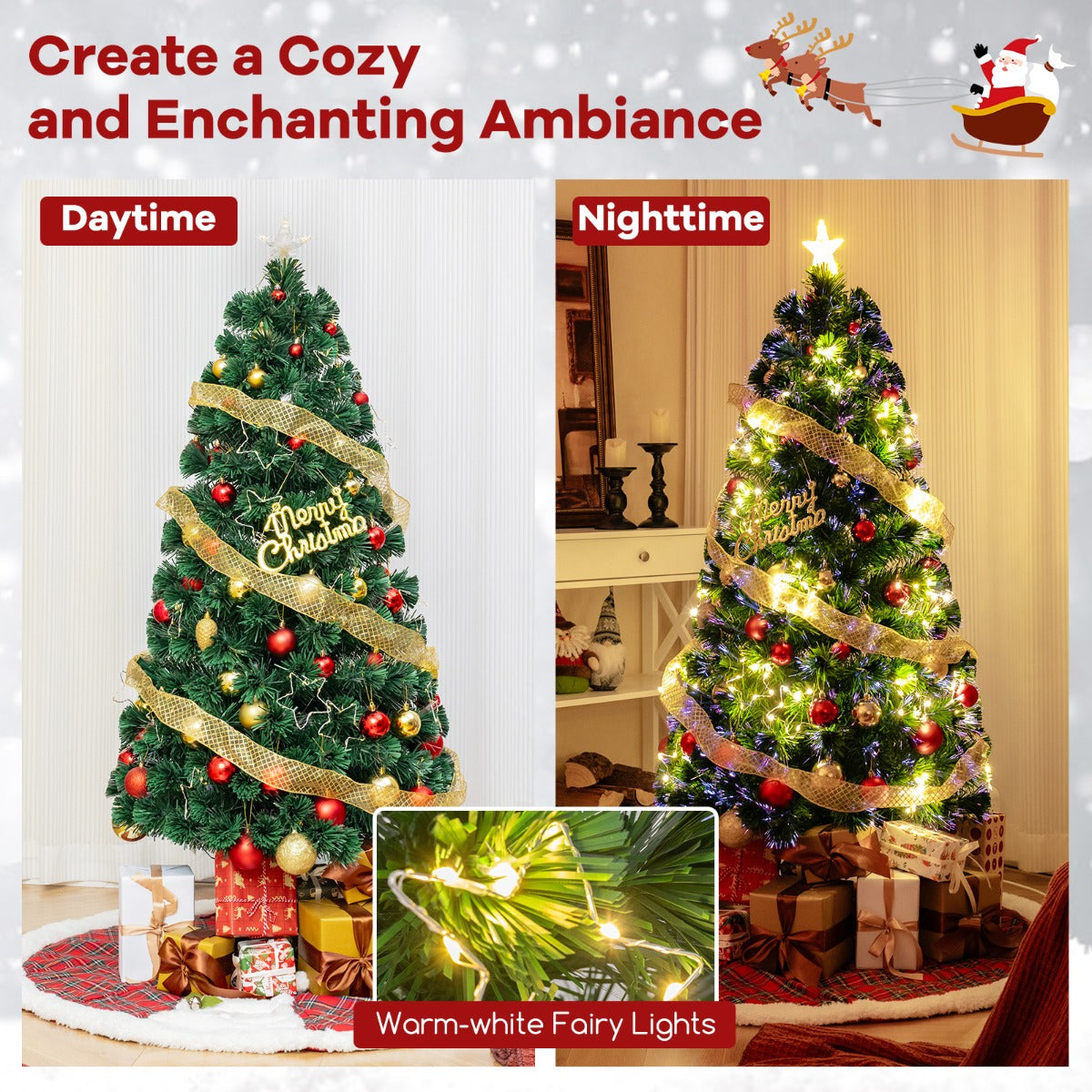 LIVSK Voorverlichte Kunstkerstboom - Verstelbare Sterlampjes - Brandvertragend PVC - Stabiele Metalen Basis - 150/180 cm - Groen