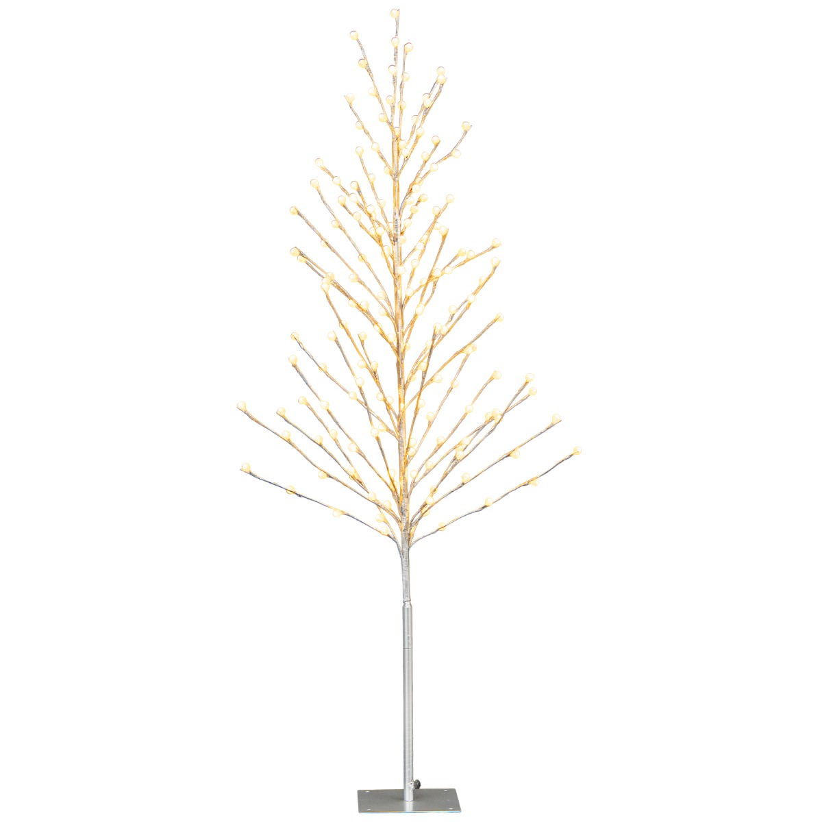 LIVSK Verlichte Takkenboom 155 cm - 168 Warmwitte LED - Lampen - Zilveren Design - IP44 Waterdicht - Eenvoudige Montage - Voor