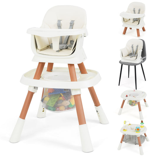 LIVSK 16 - in - 1 Multifunctionele Babyhoogstoel - Verstelbare Hoogte - Afneembare Tray - 5 - Punts Gordel - Veilig en