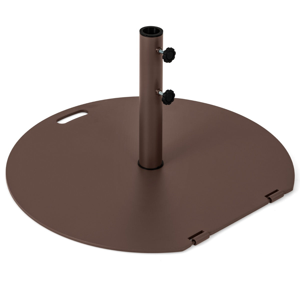 Livsk costway 178 x 206 cm strandparasol met verstelbare hellingshoek metalen parasolvoet met wieltjes inclusief draagtas 2