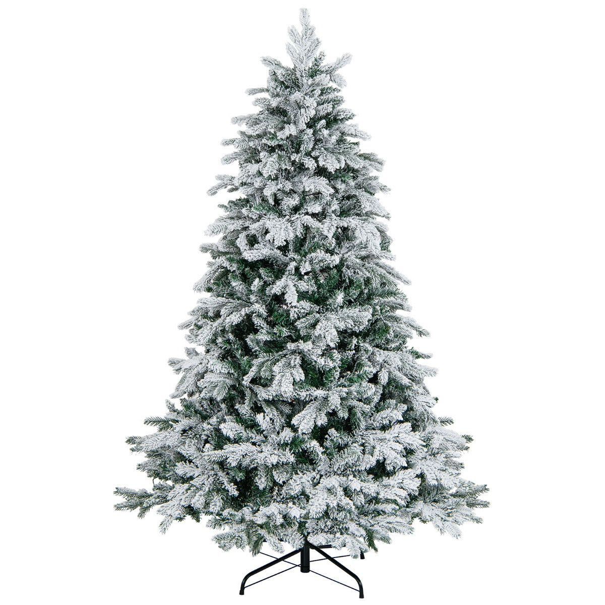 LIVSK Kunstkerstboom 180 cm - 1415 Takpunten - 260 Warmwitte LED's - Duurzaam en Veilig - Wit + Groen