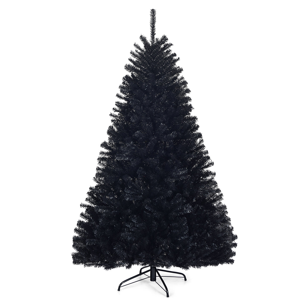 LIVSK Halloween Kunstmatige Kerstboom - 1036 Takken - Makkelijk Op Te Zettten - Stevige Metalen Standaard - Zwart