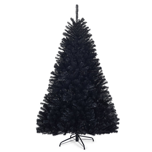 LIVSK Halloween Kunstmatige Kerstboom - 1036 Takken - Makkelijk Op Te Zettten - Stevige Metalen Standaard - Zwart