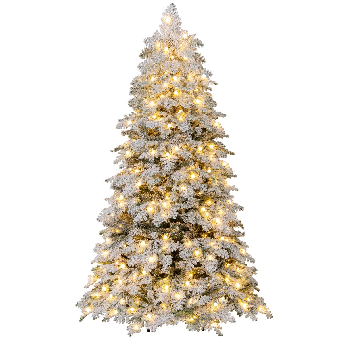 LIVSK Voorgemonteerde Kunstkerstboom - 616 Takken - 130 Lichtballen - 260 LED's met 8 Modi - 180 cm - Groen en wit