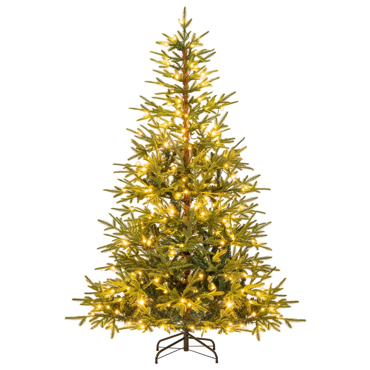 LIVSK Kunstkerstboom 180 cm - 530 Takpunten - 250 LED-lampen - Vlamvertragend - Eenvoudige Montage - Groen