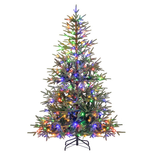 LIVSK Kunstkerstboom 180 cm - 530 Takpunten - 250 LED-lampen - Vlamvertragend - Eenvoudige Montage - Groen