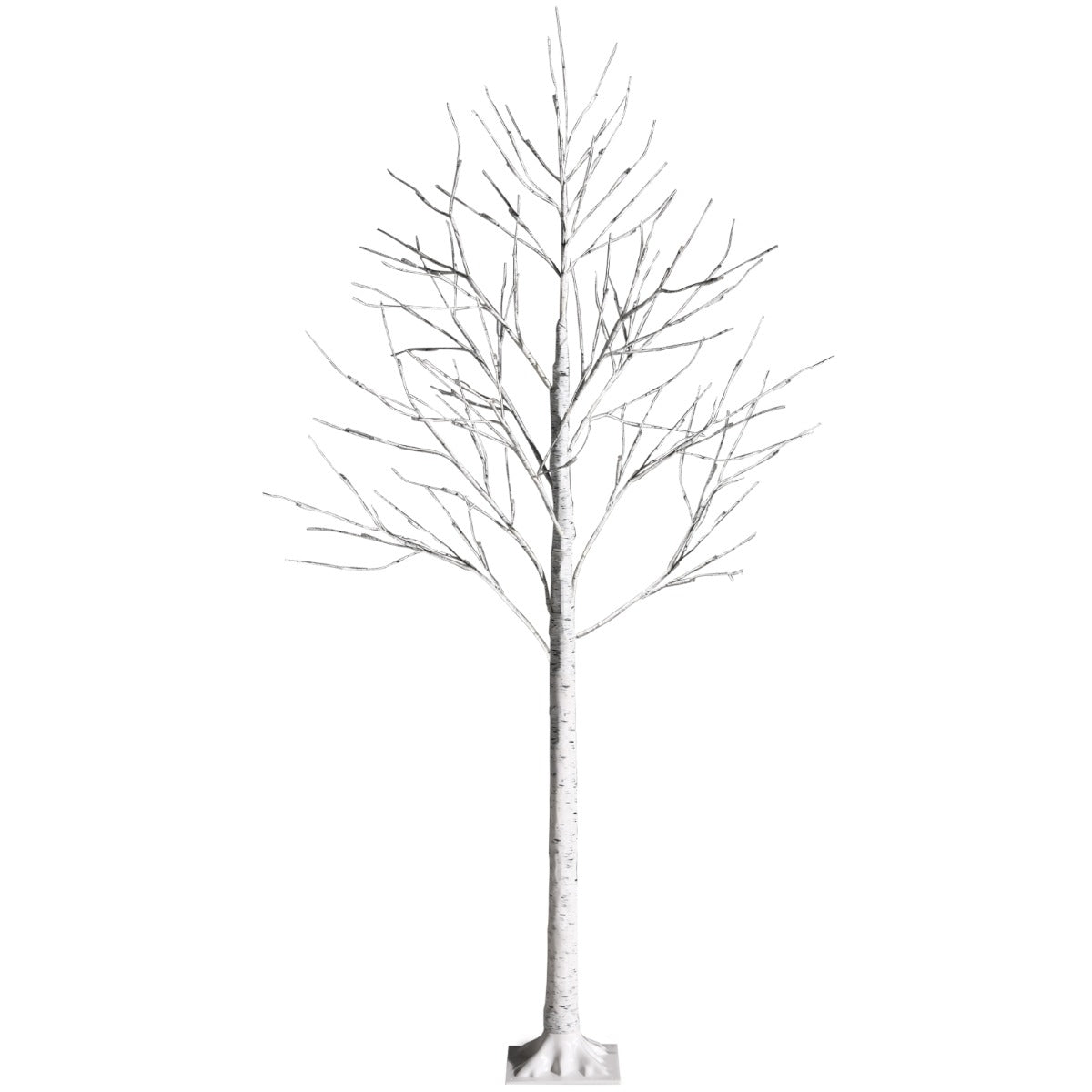 LIVSK Kunstmatige Berkenboom - 96 Warmwitte LED's - Flexibele Takken - Duurzaam PVC - 180 cm - Wit