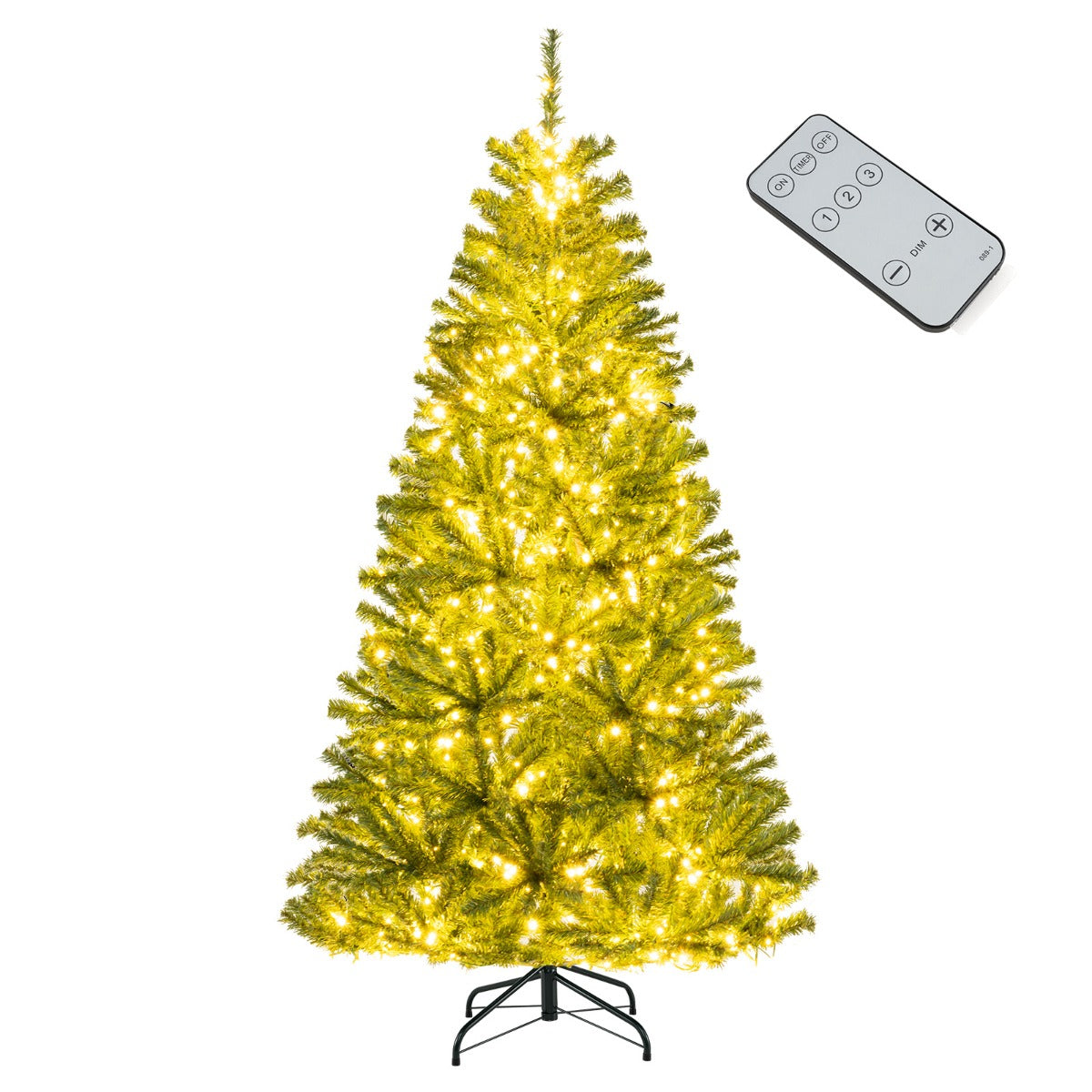 LIVSK Verlichte Kunstkerstboom - 680 Takpunten - 700 LED - lampen met Afstandsbediening - Eenvoudige Montage - Duurzaam PVC