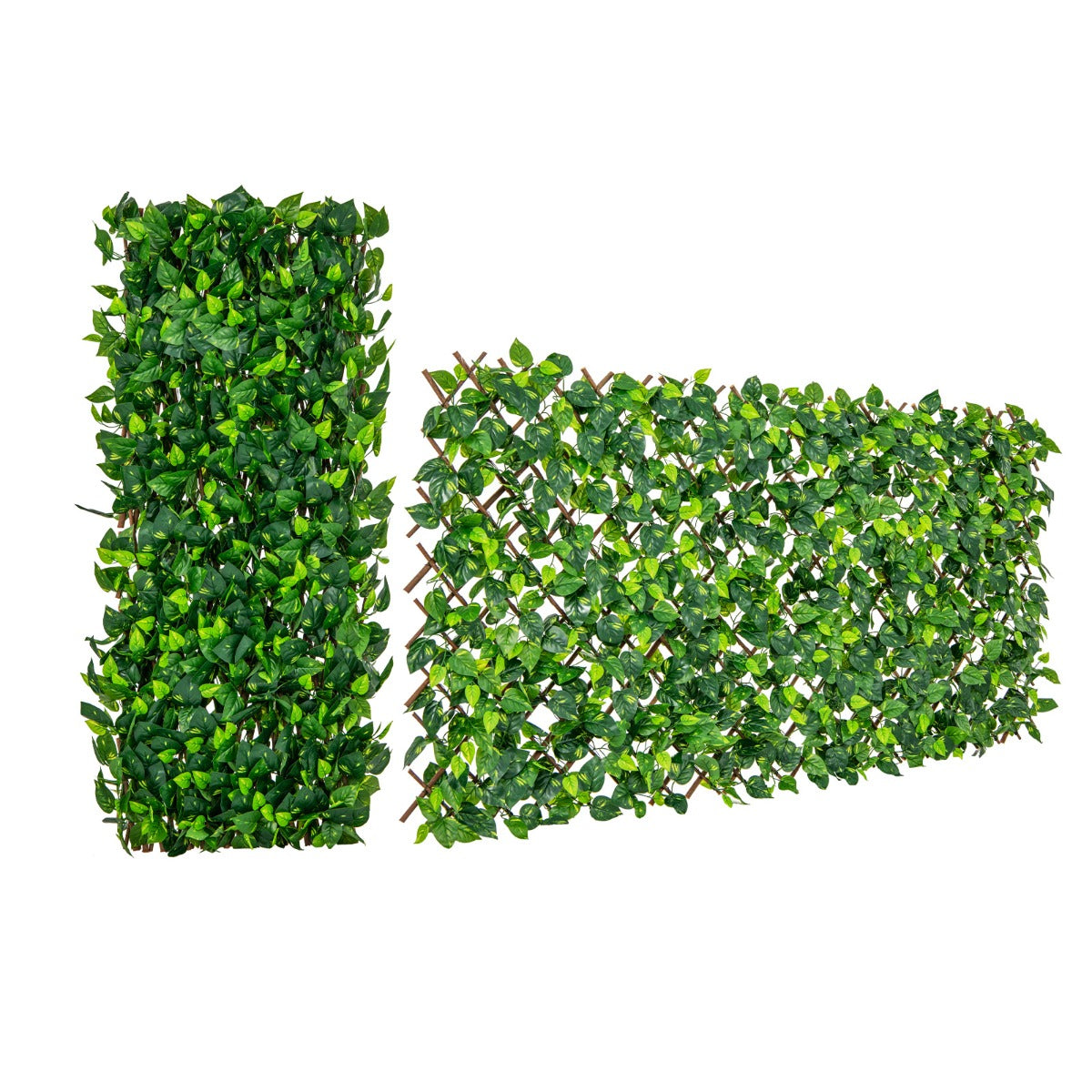 Livsk costway 180 x 90 cm kunstklimop voor de tuin inkijkbescherming plantenwand heggen klimop omheining voor tuinheggen balkon buitendecoratie