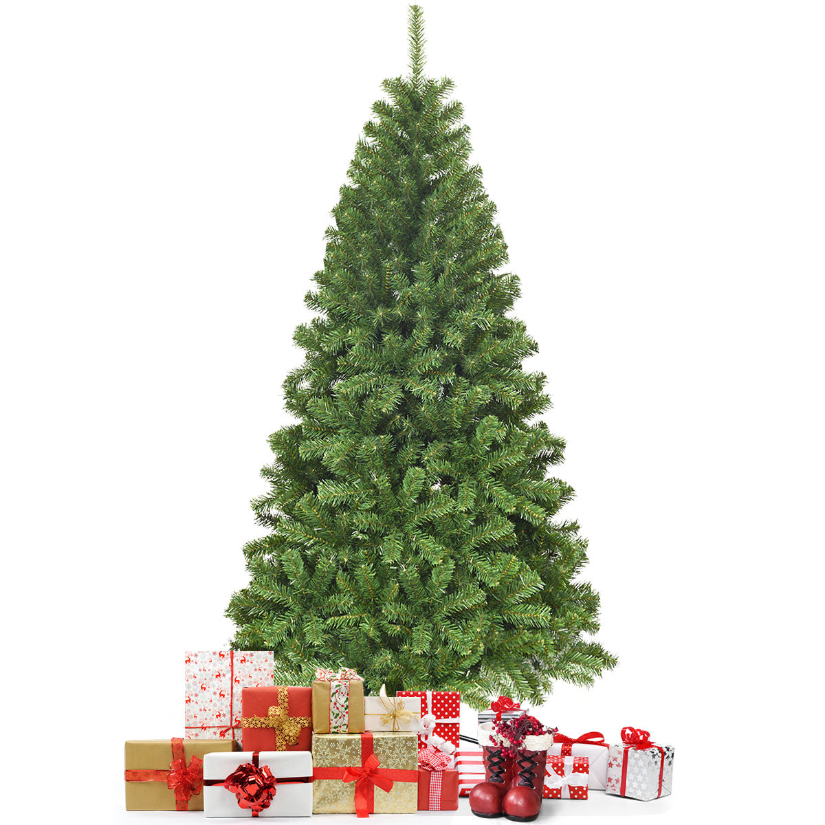 LIVSK Kunstkerstboom 180 cm - 928 PVC Takken - Inklapbare Metalen Standaard - Eenvoudig Opzetten - Groen