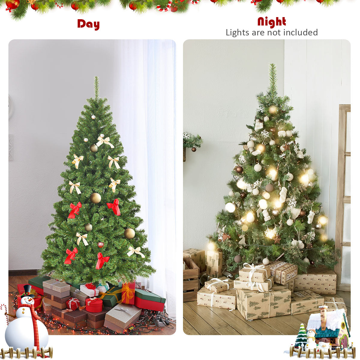 LIVSK Kunstkerstboom 180 cm - 928 PVC Takken - Inklapbare Metalen Standaard - Eenvoudig Opzetten - Groen