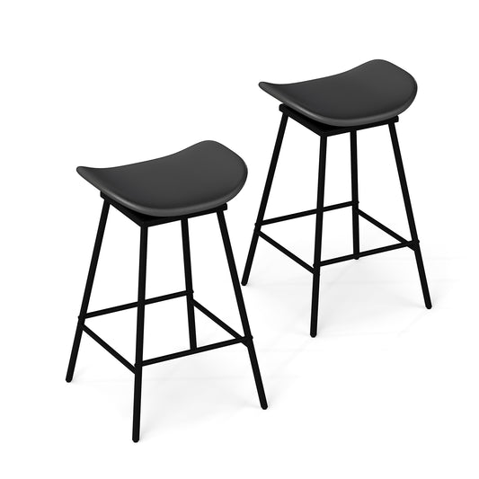 LIVSK Draaibare Barkrukken - Kunstlederen Zitting - Voetensteun - Robuust Metalen Frame - Tot 150 kg - Ideaal voor 101-110 cm -