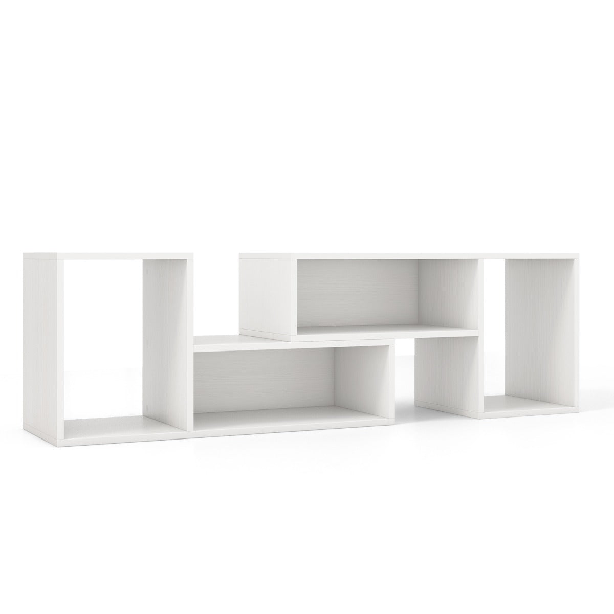 LIVSK Multifunctionele Tv-standaard - Modulair Design met Aanpasbare Planken - Geschikt voor Tv's tot 60 inch - Zwart/Wit