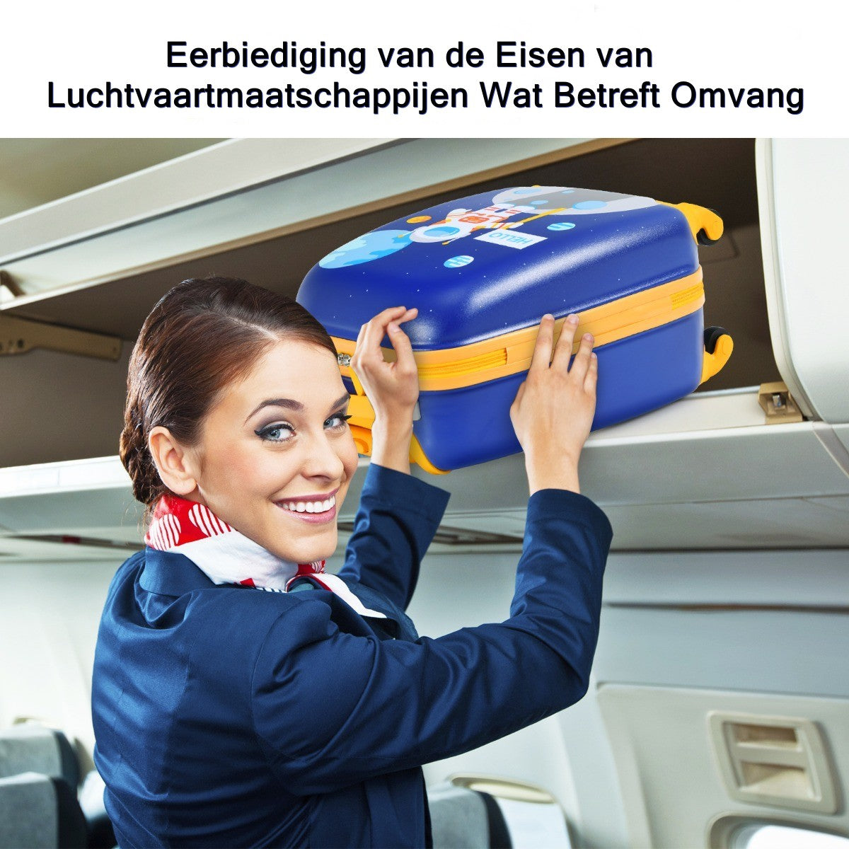 LIVSK Kinderbagageset - 12" Rugzak en 16" Koffer - 4 Rollende Wielen - Verstelbare Handgreep - Waterdicht - Blauw