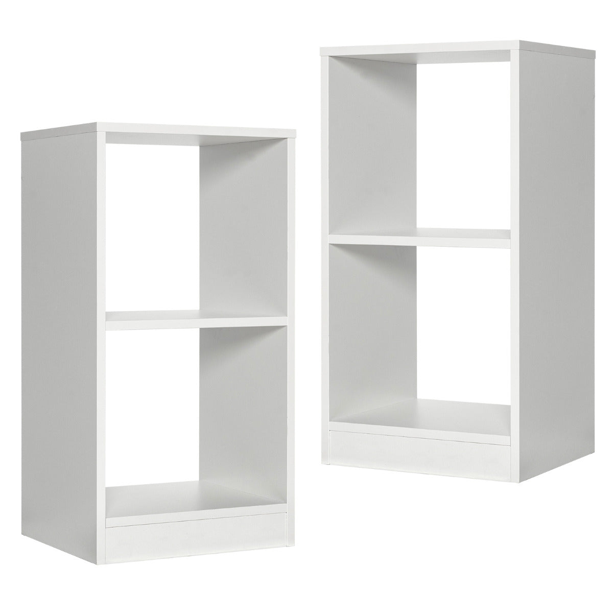 LIVSK 2-delige Boekenkast Set - Multifunctioneel en Elegant - Anti-kantelvoorzieningen - 38 x 33 x 72,5 cm - Wit