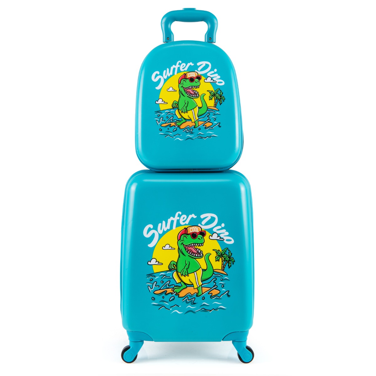 LIVSK Kinderkoffer Set - Harde Koffer en Rugzak - Handbagagegoedkeuring - Duurzaam en Betrouwbaar - Blauw