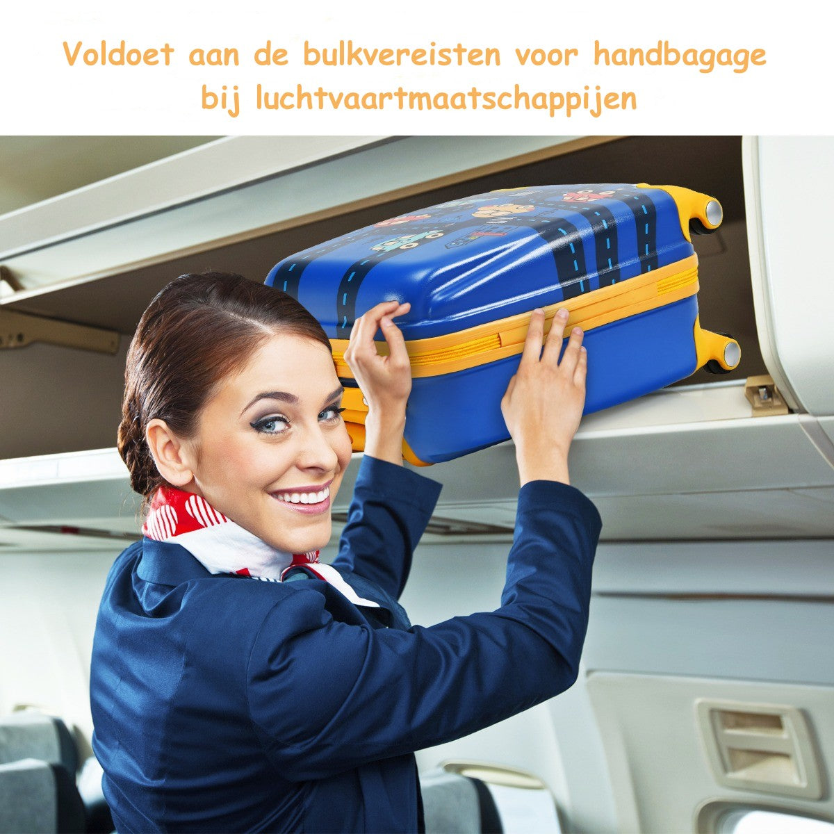 LIVSK 2-delige Kinderbagageset - 12" Rugzak en 18" Koffer - Lichtgewicht en Duurzaam - Ideaal voor School en Reizen - Blauw