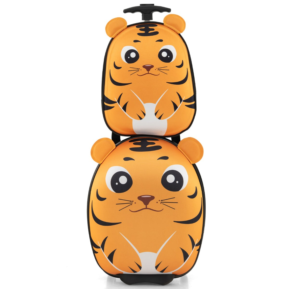 LIVSK Kinderkofferset - 40 cm Rolkoffer en 30 cm Rugzak - Handbagage Goedgekeurd - Duurzaam en Leuk Ontwerp - Geel