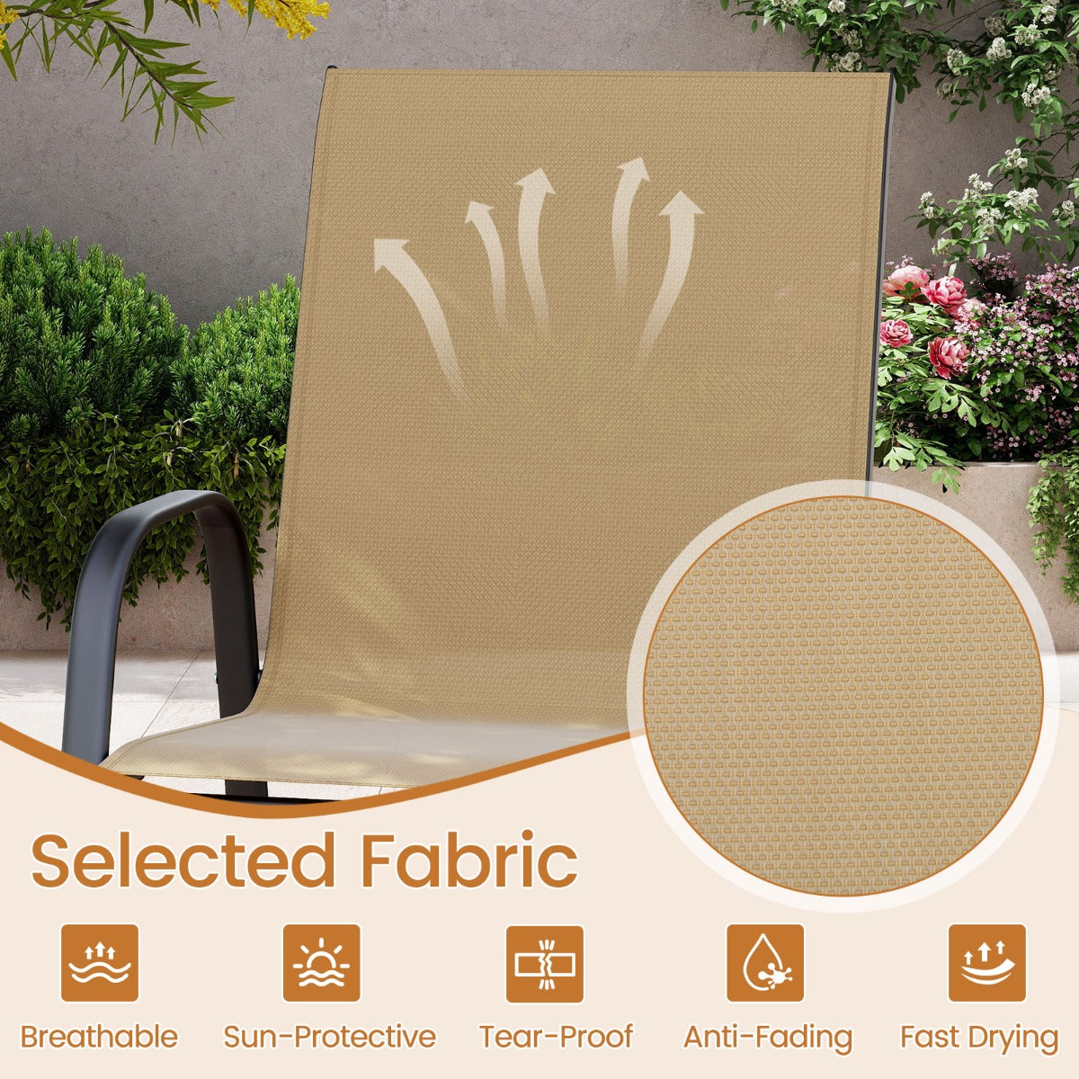 LIVSK Barkrukken Set van 2 - Ergonomisch met Hoge Rugleuning en Armleuningen - Tot 150 kg - Voor Bartafels 101-110 cm - Beige +