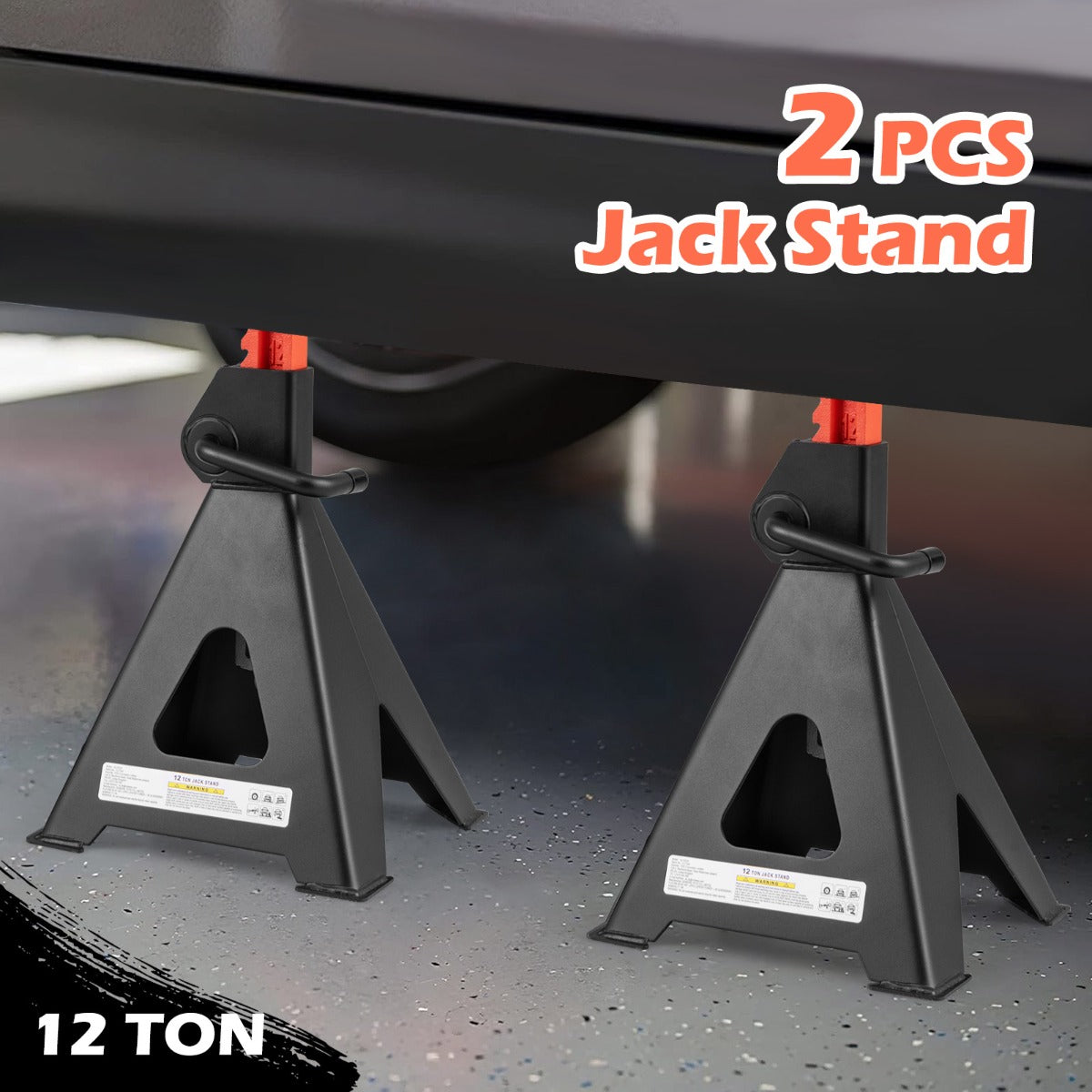 LIVSK 12 - Ton Kriksteun Set - Hoogteverstelbaar van 48 cm tot 75 cm - Stabiel en Veilig - Zelfvergrendelend Mechanisme - Rood en