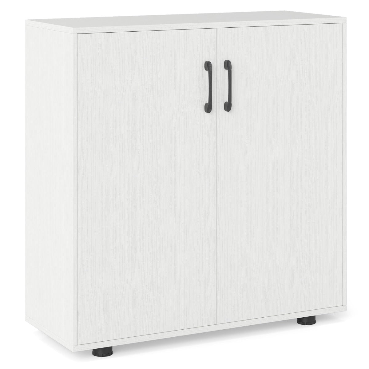 LIVSK Verstelbare Opbergkast - Ruimtebesparend Dressoir - Tot 80 kg Draagvermogen - Stevige Constructie - 80 x 31,5 x 82 cm - Wit