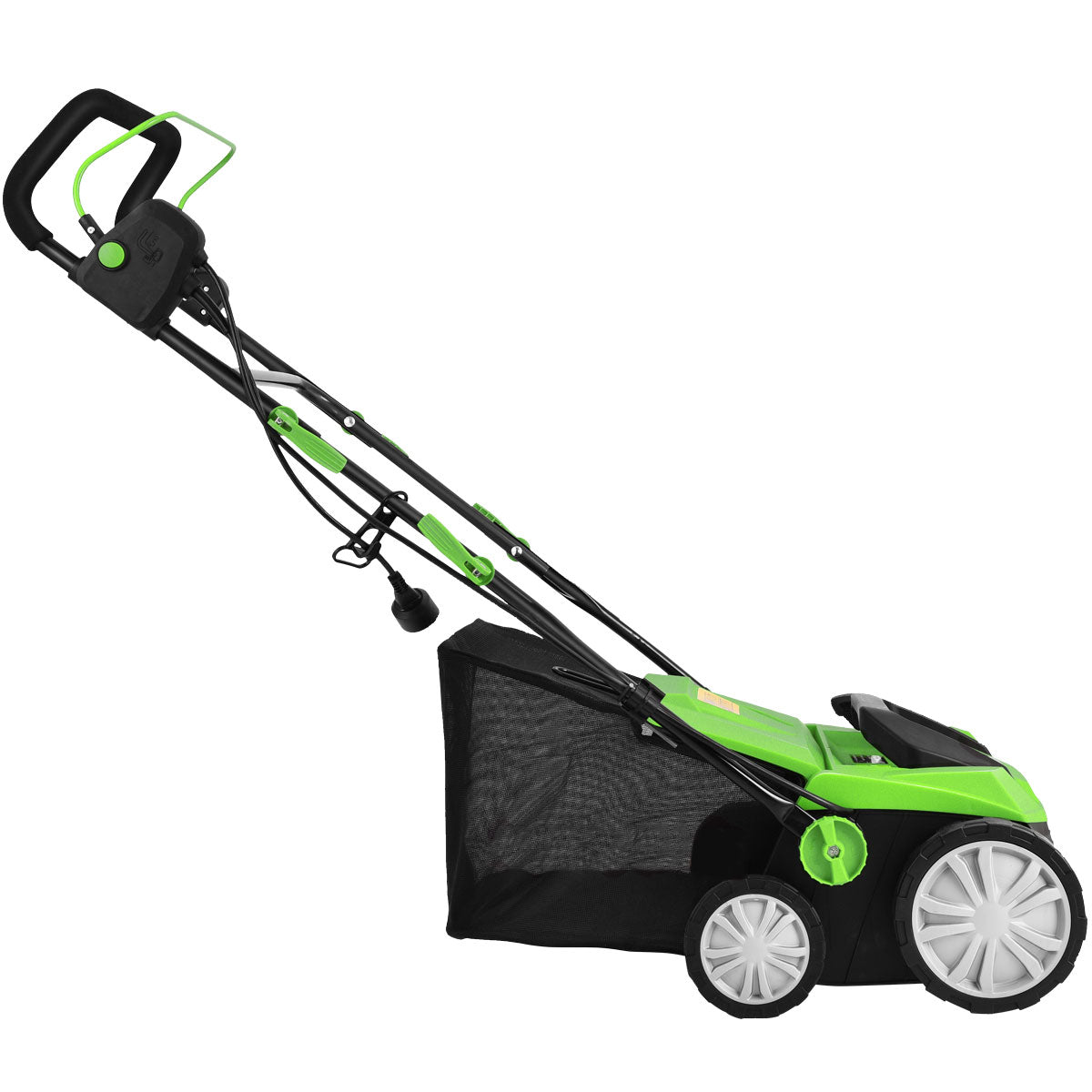 LIVSK Elektrische Verticuteermachine 2-in-1 - Krachtige 13 A Motor - 38 cm Werkbreedte - Hoogteverstelling - Opvangzak 45 L -
