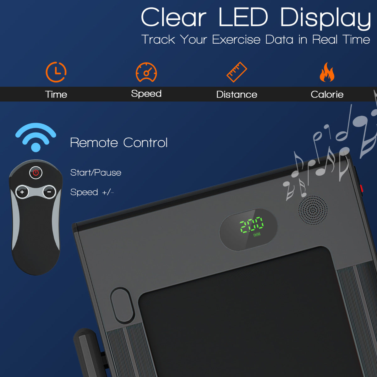 LIVSK 2-in-1 Opvouwbare Loopband met Afstandsbediening - 2,25HP Motor - LED Display - Tot 120 kg - Zwart