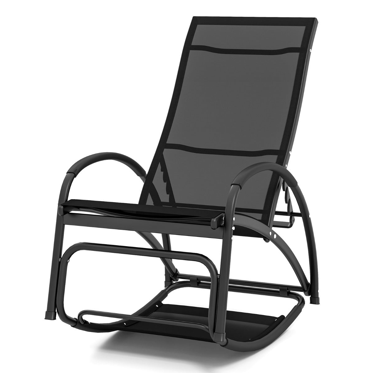 LIVSK 2-in-1 Schommel- en Loungestoel - Verstelbare Rugleuning - Ergonomisch Design - Roestbestendig Aluminium - Tot 150 kg -