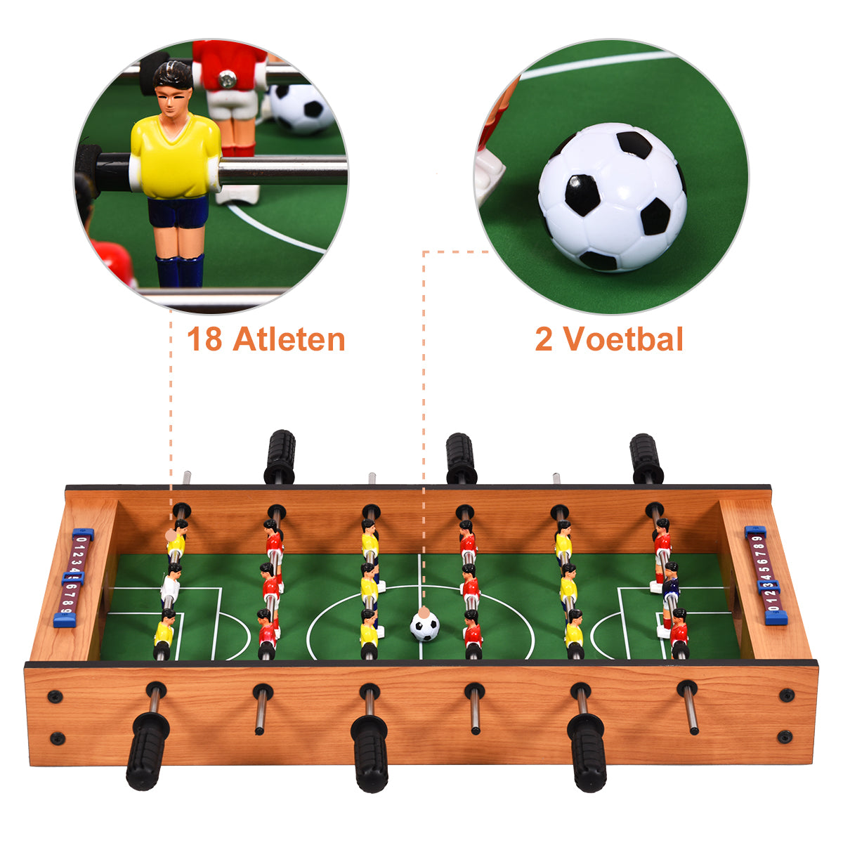 LIVSK 2-in-1 Speltafel - Voetbal en Lucht Hockey - Duurzaam en Lichtgewicht - Ideaal voor Thuis en Feestjes - 69 x 36 x 10 cm -