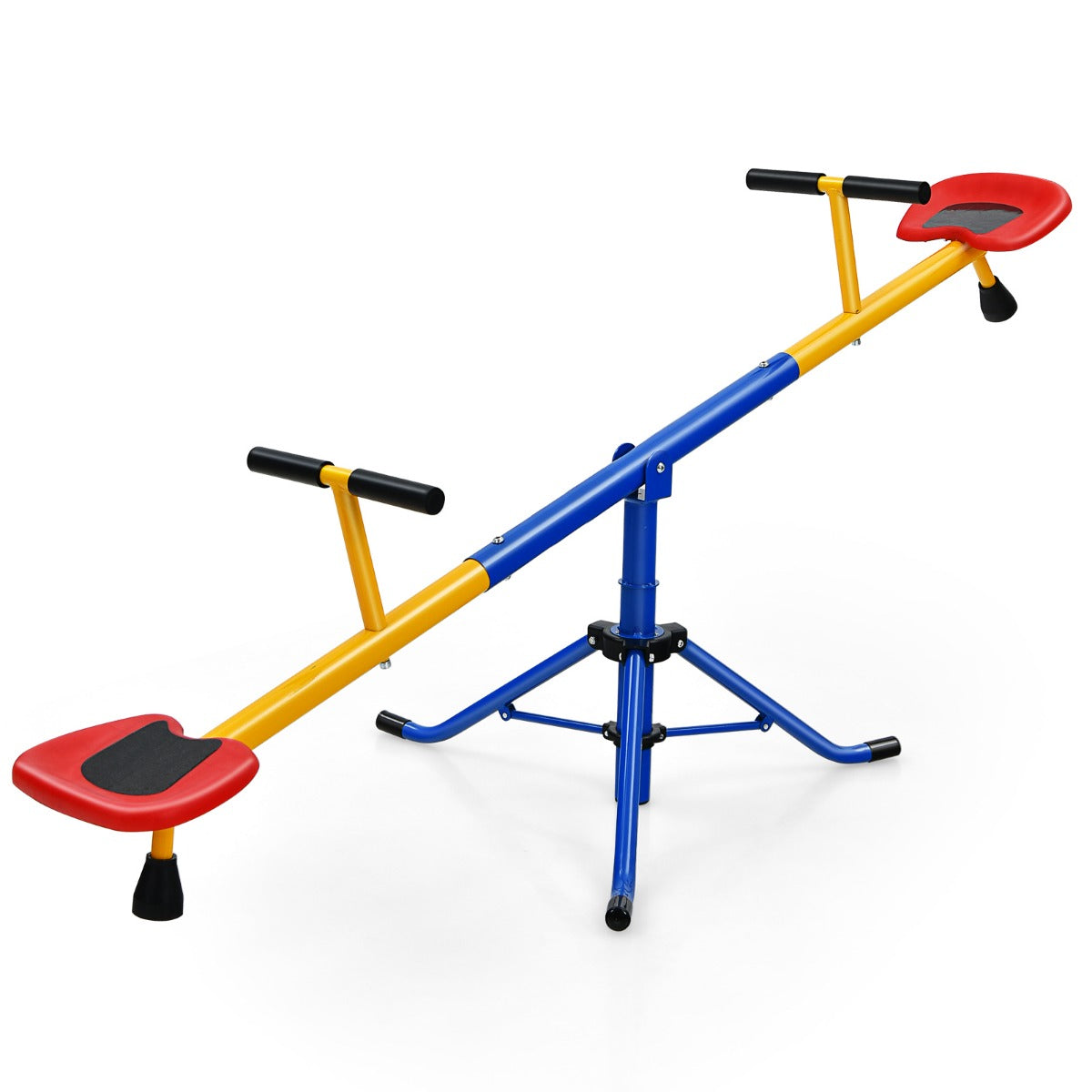 LIVSK Wip - Draaibaar voor 2 Personen - Veilig met Antislip Handgrepen - Ontwikkelt Motoriek - Tot 30 kg per Zitplaats - Blauw,