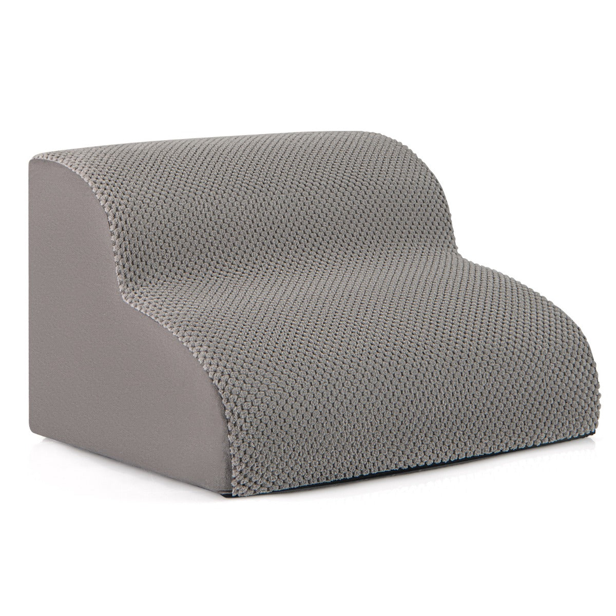 Livsk costway 2 treden hondentrap antislip hondentrap van schuim 20 kg belastbaar afneembaar hondentrap voor bank bed wasbare hoes grijs