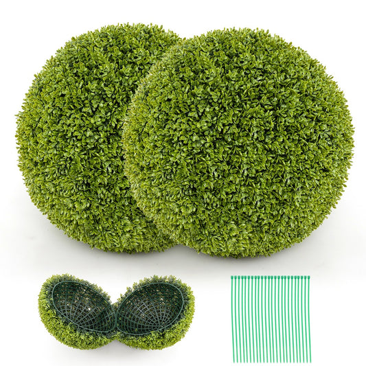 LIVSK Kunstmatige Buxusballen 50 cm - Realistische Decoratie - Onderhoudsvrij - Eenvoudige Installatie - Groen