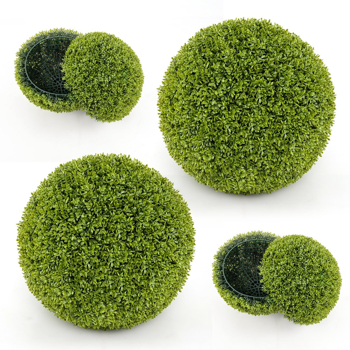 LIVSK Kunstmatige Buxusballen 50 cm - Realistische Decoratie - Onderhoudsvrij - Eenvoudige Installatie - Groen